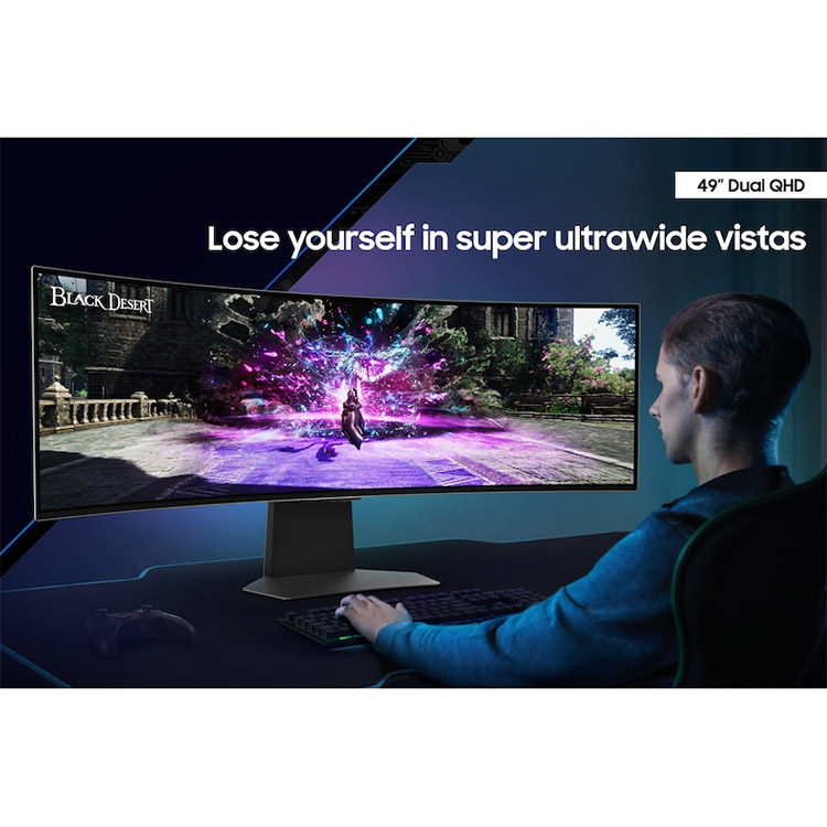 خرید مانیتور Samsung Odyssey OLED G9 - کیفیت DQHD - خمیده - سایز 49 اینچ